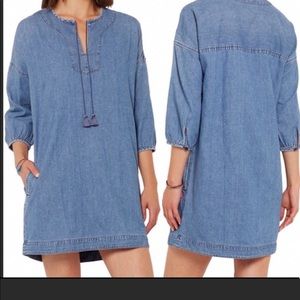 XXS Madewell jean dress with pockets and tassel